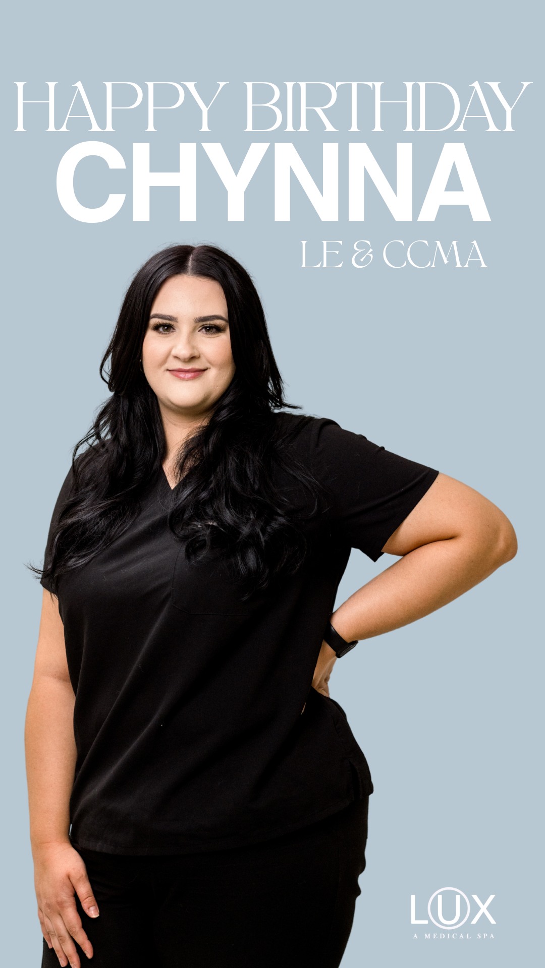 Meet Chynna R. Byars, LE, CCMA, and help us wish her a very Happy Birthday! ✨

Chynna is our Body Contouring & Hair Restoration Specialist here at LUX ~ A Medical Spa. As a Licensed Aesthetician and Certified Clinical Medical Assistant, she brings an artistic eye, a compassionate approach, and serious expertise to every patient she treats. She was even one of the first providers in the country to sculpt patients using the CoolSculpting Elite platform!

Chynna, LUX would not be the same without you. We hope your birthday is amazing! 🤍