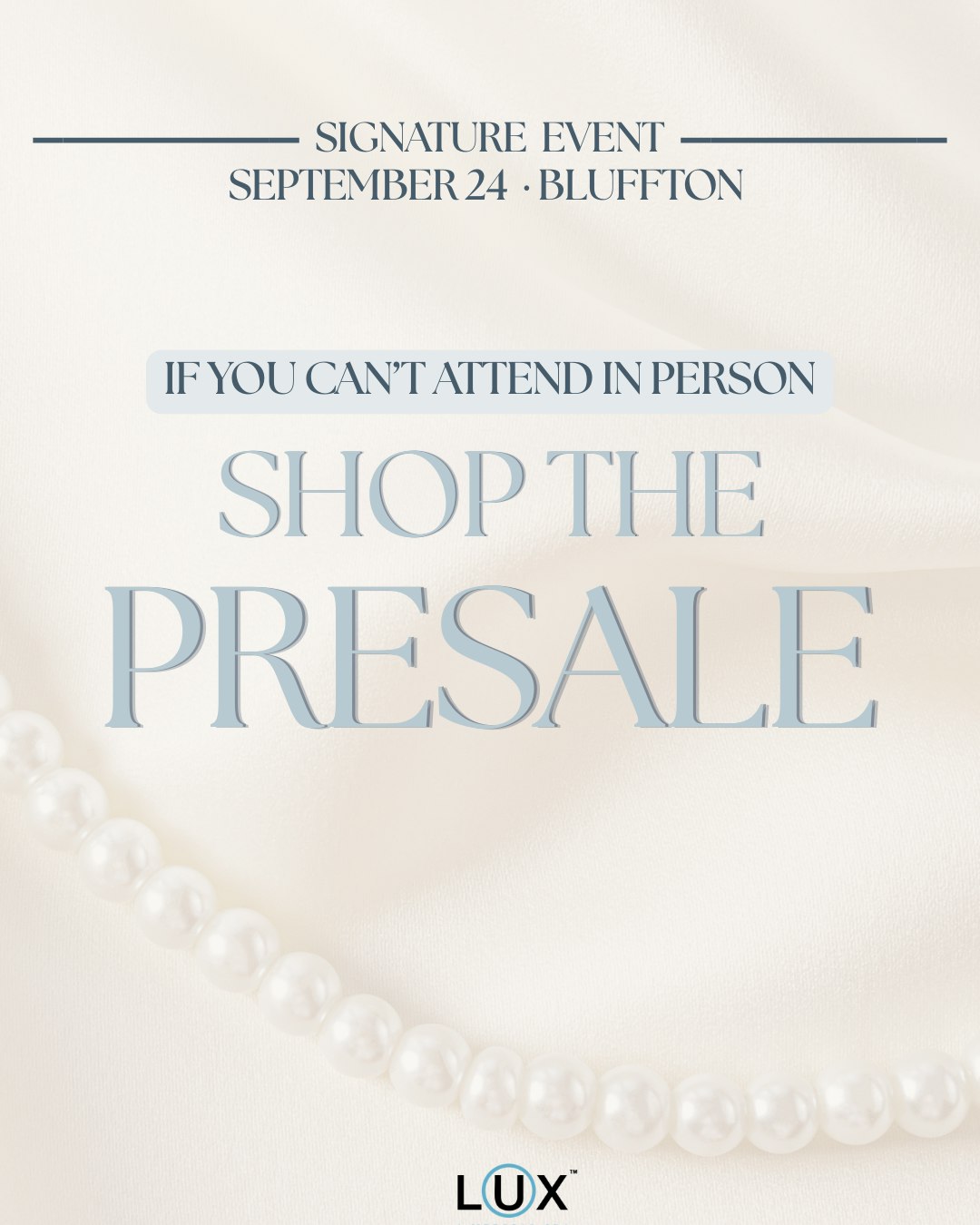 Can’t make it to the Open House in person? You don't have to miss the pricing and deals! 👏🏼
Reserve your favorite treatments and products now at our exclusive event-only pricing, even if September 24th doesn’t work for your schedule. Your order simply holds your spot in the presale, and your card won’t be charged until the day of the event. ✨
RSVP to join us in person, or shop the presale now - link in bio.